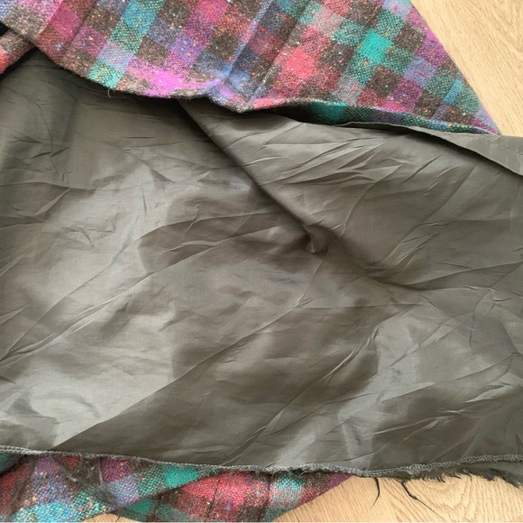 Vintage Jane Marcus Plaid Tartan Wool Skirt Made in Ireland Pleated A-Line Skirt - Picture 6 of 6